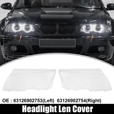 1 Paar Frontscheinwerfer Klarglas Abdeckung 4 Tür 63126902753 - Bild 1 von 4
