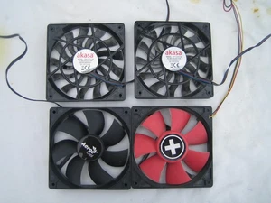 4 x PC Fans (2 AKASA 1 AERO COOL 1 IXILENCE) - Afbeelding 1 van 2