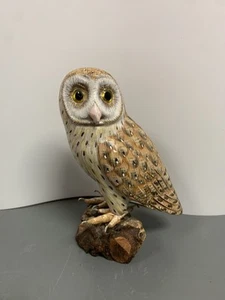 Snowy Owl Hand Carved Hand Painted Wood Figurine - Bild 1 von 18