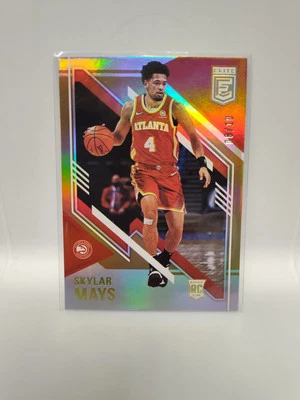 🏀#d /10 Gold 2020-21 Panini Donruss Elite Skylar Mays RC Rookie SSP Atlanta 120 - Image 1 of 4