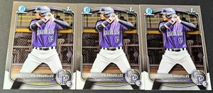 2025 Bowman Chrome 1st Cristian Arguelles #BCP-220 Rockies (3) - Picture 1 of 2