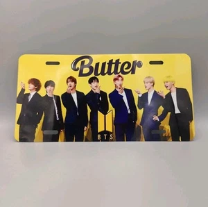 BTS Butter Kpop License Plate New Car Tag Metal Aluminum Decor Merch - Picture 1 of 10