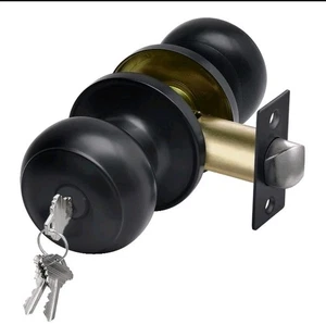 Matte Black Keyed Entry Door Knob for Entrance, Exterior and Interior Use....164 - Picture 1 of 11
