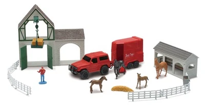 NEWRAY, Stabile con JEEP e VAN, 1/32,  NEW05885C - Immagine 1 di 2