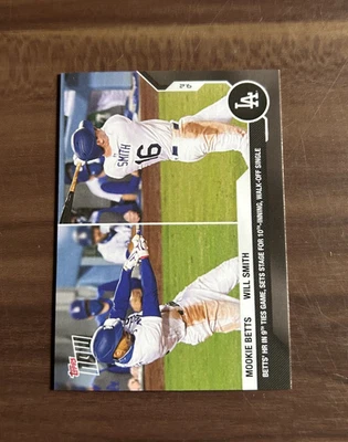 Mookie Betts Will Smith Dodgers Walk-Off Diamondbacks 2020 Topps NOW #203 - Image 1 of 2
