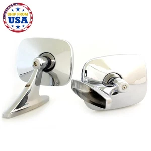 CHRYSLER CORDOBA PAIR CHROME DOOR MIRRORS NEW 2 PIECES LH RH SIDE 1975 - 1979 - Picture 1 of 6