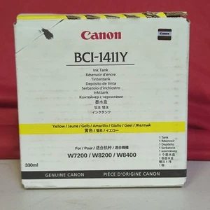 Original Canon Cartridge BCI-1411Y Yellow 7577A001 imagePROGRAF W7200 W8200 - Picture 1 of 6
