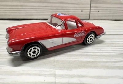 VTG 1997 Majorette Diecast Car 1958 Chevrolet Corvette Red Coca Cola Vette - D5 - Image 1 of 4