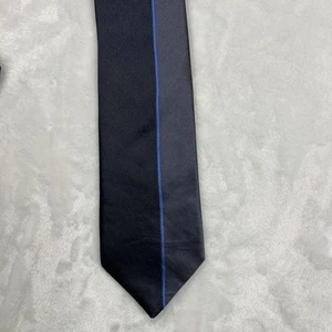 MURANO MENS TIE GRAY And BLACK With Royal Strip 3X58 100% Silk USA - Picture 1 of 8