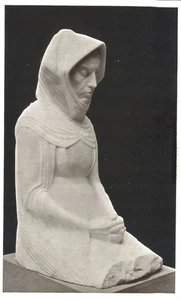 My Mother Marble Sculpture Ivan Mestrovic Art Institute of Chicago Postcard - Picture 1 of 2