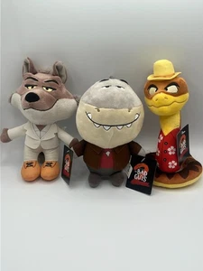 The Bad Guys 2 2025 All 3 Plush Set Exclusive Movie Dreamworks Brand NWT - Picture 1 of 8