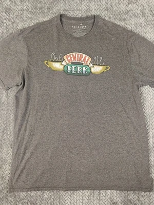Camiseta gris gráfica Friends serie de programas de televisión Central Perk para hombre talla XL Foto 1 de 4