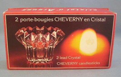 Par de candelabros de cristal Chevron plomo cristalino Francia candelabros nuevos Foto 1 de 4