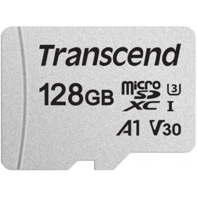 128GB Memory Card Transcend High Speed MicroSD Class A1 U3 for Cell Phones - Image 1 of 2