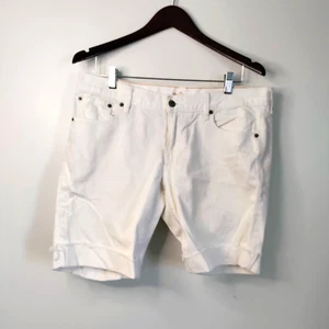 Pantalones Cortos Vaqueros Bermudas Old Navy The Diva 12 Blancos Elastizados Tiro Bajo Golf Playa - Imagen 1 de 12