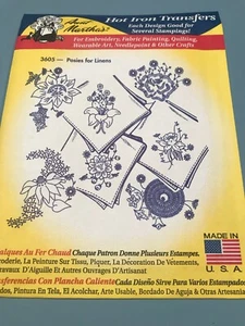 Tante Marthas 3605 - Posies für Bettwäsche Stickmuster Transfermuster - Bild 1 von 2