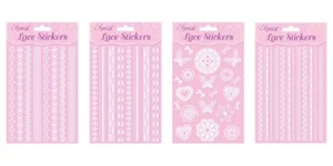 Self Adhesive Lace Strip Style Stickers - Pattern Choice - Wedding Card Crafts - Picture 1 of 5
