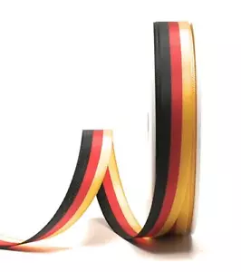 0,48€/m) Schleifenband 25m 15mm Ordensband Nationalband Deutschland BRD Dekoband - Bild 1 von 3