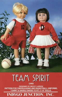 TEAM SPIRIT Cheerleader & Basketball Uniforms 17"-19" Dolls Indygo Junction UC - Image 1 of 3