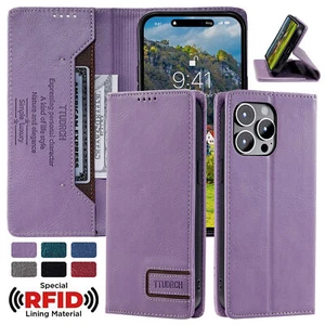 Flip Leather Card Wallet Phone Case For iPhone 14 13 12 11 Pro Max XS XR 7 8 SE - Picture 1 of 83