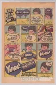 Bubble Yum 1982 PRINT AD Behind the Candy Counter 80s Nabisco chewing gum comic - Bild 1 von 1