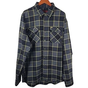 Dixxon Flanellhemd Herren 2XLT Form und Funktion grau gelb kariert Grunge Punk - Bild 1 von 11
