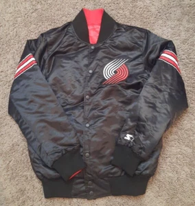Starter Portland Trailblazers Reversible Satin Jacket sz M - Picture 1 of 9