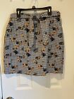 June and Hudson Women's Junior's Size 1 Skirt Houndstooth with Flower Print