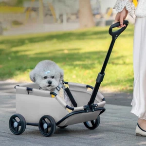 Pet Stroller Dog Cat Puppy Pram Pushchair Travel Cart Jogging Carrier - Picture 1 of 17
