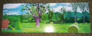 Tarjeta Postal Larga David Hockney 'A Year in Normandie (Purple Tree)' 3.4" x 9.8" ¡NUEVA! - Imagen 1 de 5