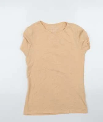 Primark Womens Orange Cotton Blend Polo Size S - Image 1 of 4