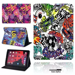 Graffiti Sign -Leather Stand Cover Case For Apple iPad /iPad Mini /Air /iPad Pro - Picture 1 of 32