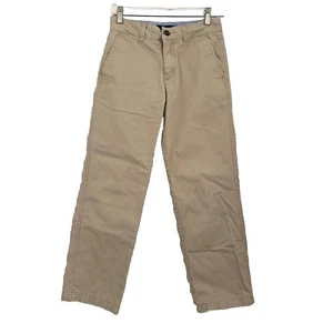 Tommy Hilfiger Boys Sz 12 Classic Khaki Straight Flat Dress Pants School Preppy - Picture 1 of 12