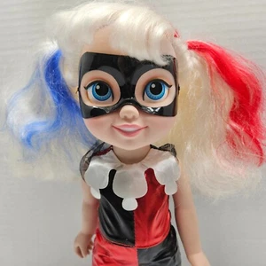 DC Super Hero Girls 14" HARLEY QUINN TODDLER DOL w/ Mask - Jakks 2017 - CUTE! - Picture 1 of 9