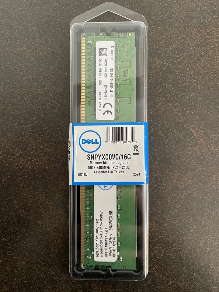 DELL NEW SNPYXC0VC/16G KINGSTON MIBT19181AGM0 16GB 2RX8 PC4-2400T 2400MHz - Image 1 of 1