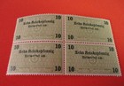 World War 2 -WWII NAZI Germany - RARE Large Swastika Eagle Stamps: Block of Four
