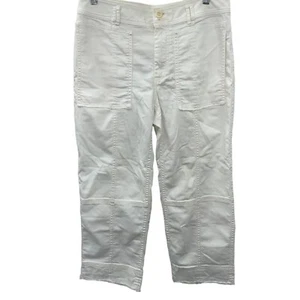 Anthropologie Gr. 29 weiße Denim Jeans Rückentaschen roher Saum - Bild 1 von 6