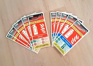 10 x Cartelli ID Estintore Fotoluminescenti Rigidi Plastica 250mm x 95mm - Foto 1 di 3