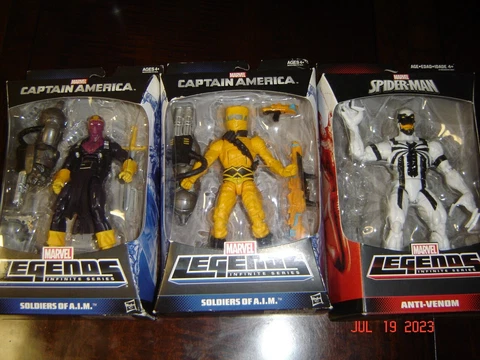 Marvel Legends Anti-Venom, Baron Zemo and AIM  3 Figure Lot  New in Package Cover