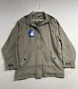MAGELLAN Travel Gear Jacket Mens XL Hooded Plaid Lined Pockets Lightweight Zip - Picture 1 of 13
