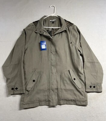 Chaqueta de Equipo de Viaje MAGELLAN para Hombres XL Con Capucha Forrada a Cuadros Bolsillos Ligera Cremallera Foto 1 de 4