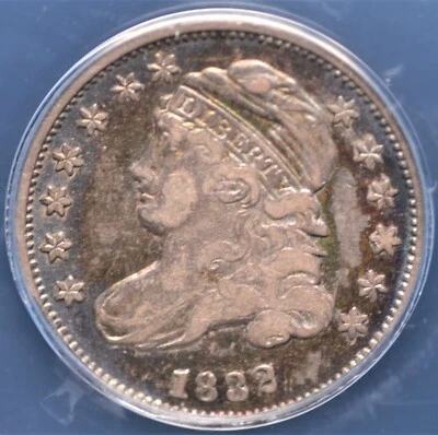 1832 CAPPPED BUST DIME JR-6 ANACS VERY CHOICE VF 35 EXCEPTIONALLY APPEALING WITH - Image 1 of 3