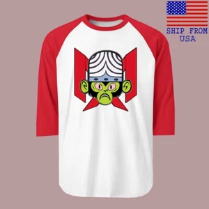Mojo Jojo Head Men's Raglan Red Size S-2XL - Picture 1 of 1