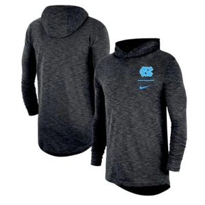 Men's Nike Black North Carolina Tar Heels Slub Performance Long Sleeve Hoodie - Picture 1 of 11