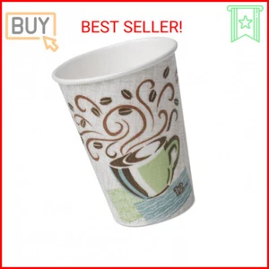 Tazas calientes Dixie, papel, 12 oz, diseño Coffee Dreams, paquete de 50 - Imagen 1 de 2