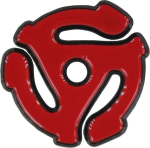 3863 Red 7" Vinyl Record Adapter 45rpm Enamel Pin Badge Button Lapel - Picture 1 of 2