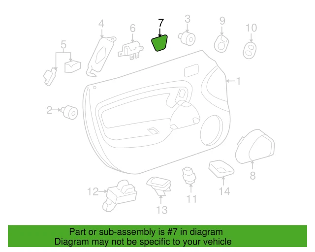 Nuevo OEM 06-07 Pontiac Solstice manija de puerta, enchufe interior izquierdo 15852770 Foto 1 de 1