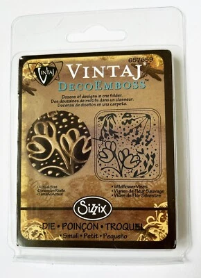 Sizzix Wildflower Vine DecoEmboss die #657659 Retail $14.99  Vintaj Emboss Metal - Image 1 of 4