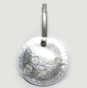 Rodney Kent Tulip Hand Wrought Hammered Aluminum Silent Butler Crumb Catcher  - Picture 1 of 7