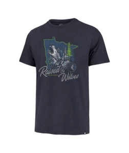 MINNESOTA TIMBERWOLVES '47 BRAND ATLAS BLUE REGIONAL FRANKLIN TEE MENS - Picture 1 of 2
